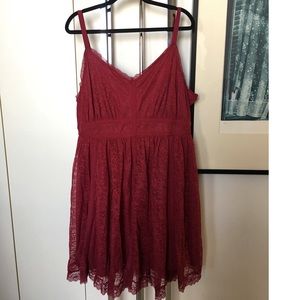 Torrid Raspberry Pink Stretch Lace Sundress